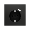 ZS70. Schuko socket cover with USB C 70x70 mm - Anthracite by Zennio