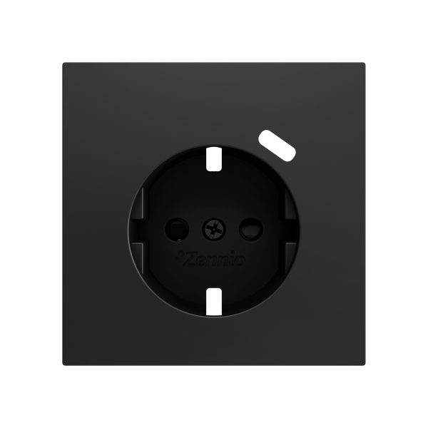 ZS70. Schuko socket cover with USB C 70x70 mm - Anthracite by Zennio
