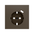 ZS70. Schuko socket cover with USB C 70x70 mm - Mocha by Zennio