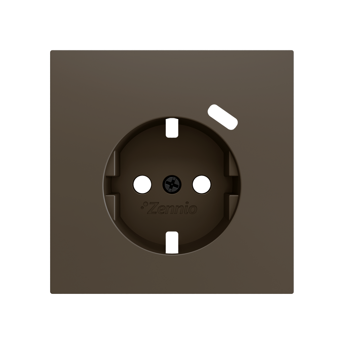 ZS70. Schuko socket cover with USB C 70x70 mm - Mocha by Zennio