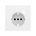 ZS70. Schuko socket cover with USB C 70x70 mm - Matt white by Zennio