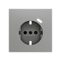 ZS70. Schuko socket cover with USB C 70x70 mm - Silver by Zennio
