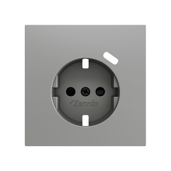 ZS70. Schuko socket cover with USB C 70x70 mm - Silver by Zennio