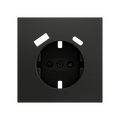 ZS70. Schuko socket cover with USB C and A 70x70 mm - Anthracite by Zennio