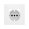 ZS70. Schuko socket cover with USB C and A 70x70 mm - Matt white by Zennio