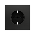 ZS70. Schuko screwless socket cover 70x70 mm - Anthracite by Zennio