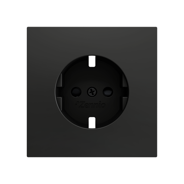 ZS70. Schuko screwless socket cover 70x70 mm - Anthracite by Zennio