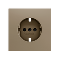 ZS70. Schuko screwless socket cover 70x70 mm - Champagne by Zennio