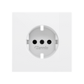 ZS70. Schuko screwless socket cover 70x70 mm - Matt white by Zennio