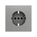 ZS70. Schuko screwless socket cover 70x70 mm - Silver by Zennio