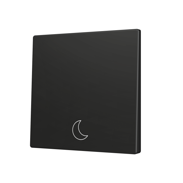 ZS70. Cover for Simple KNX Soft push button 70x70 mm. Tilt down - Anthracite - Custom. Minimum 100 units per design by Zennio