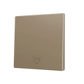 ZS70. Cover for Simple KNX Soft push button 70x70 mm. Tilt down - Champagne - Custom. Minimum 100 units per design by Zennio