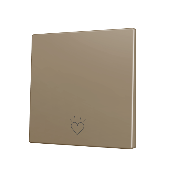 ZS70. Cover for Simple KNX Soft push button 70x70 mm. Tilt down - Champagne - Custom. Minimum 100 units per design by Zennio