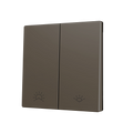 ZS70. Cover for Simple KNX Soft push button 70x70 mm. Tilt down - Mocha - Custom. Minimum 100 units per design by Zennio