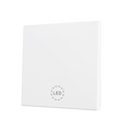 ZS70. Cover for Simple KNX Soft push button 70x70 mm. Tilt down - Matt White - Custom. Minimum 100 units per design by Zennio