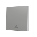 ZS70. Cover for Simple KNX Soft push button 70x70 mm. Tilt down - Silver - Custom. Minimum 100 units per design by Zennio