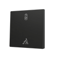 ZS70. Cover for Simple KNX Soft push button 70x70 mm. Tilt up&down - Anthracite - Custom. Minimum 100 units per design by Zennio