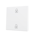ZS70. Cover for Simple KNX Soft push button 70x70 mm. Tilt up&down - Matt White - Custom. Minimum 100 units per design by Zennio