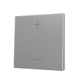 ZS70. Cover for Simple KNX Soft push button 70x70 mm. Tilt up&down - Silver - Custom. Minimum 100 units per design by Zennio