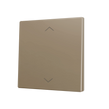 ZS70. Cover for Simple KNX Soft push button 70x70 mm. Tilt up&down - Shutter icon - Champagne by Zennio