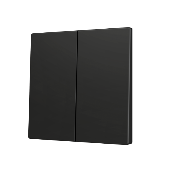 ZS70. Cover for Double KNX Soft push button 70x70 mm. Tilt down - Anthracite by Zennio