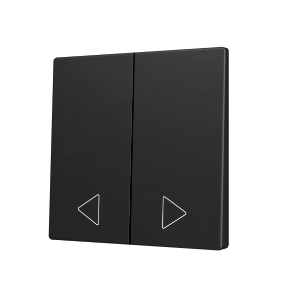 ZS70. Cover for Double KNX Soft push button 70x70 mm. Tilt down - Anthracite - Custom. Minimum 100 units per design by Zennio