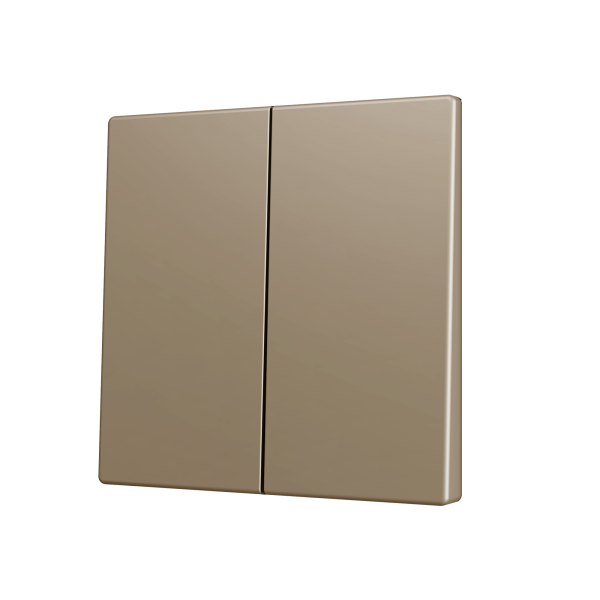 ZS70. Cover for Double KNX Soft push button 70x70 mm. Tilt down - Champagne by Zennio