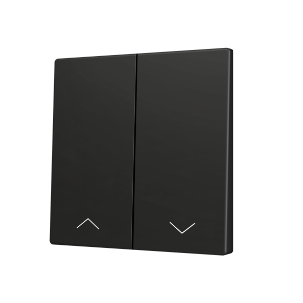ZS70. Cover for Double KNX Soft push button 70x70 mm. Tilt down - Shutter icon - Anthracite by Zennio