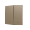 ZS70. Cover for Double KNX Soft push button 70x70 mm. Tilt down - Shutter icon - Champagne by Zennio