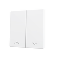 ZS70. Cover for Double KNX Soft push button 70x70 mm. Tilt down - Shutter icon - Matt White by Zennio