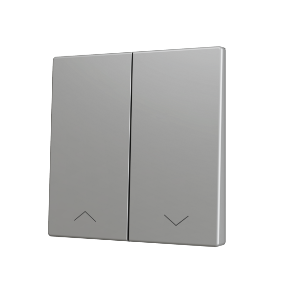 ZS70. Cover for Double KNX Soft push button 70x70 mm. Tilt down - Shutter icon - Silver by Zennio