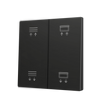 ZS70. Cover for Double KNX Soft push button 70x70 mm. Tilt up&down - Anthracite - Custom. Minimum 100 units per design by Zennio