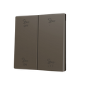 ZS70. Cover for Double KNX Soft push button 70x70 mm. Tilt up&down - Mocha - Custom. Minimum 100 units per design by Zennio