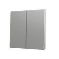 ZS70. Cover for Double KNX Soft push button 70x70 mm. Tilt up&down - Silver by Zennio