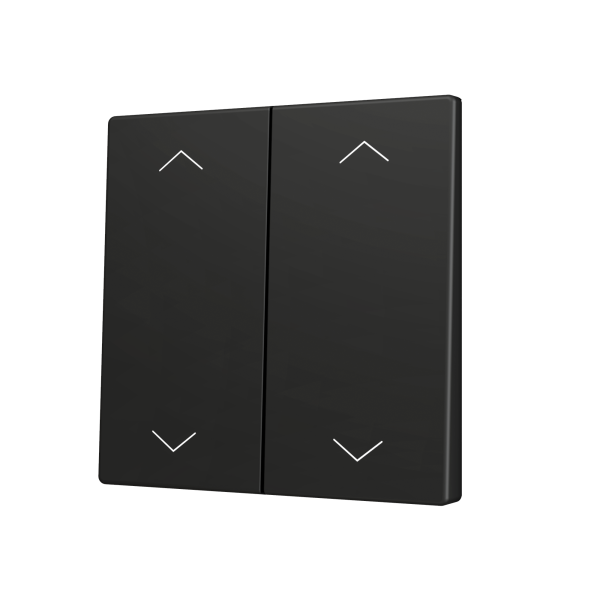 ZS70. Cover for Double KNX Soft push button 70x70 mm. Tilt up&down - Shutter icon - Anthracite by Zennio