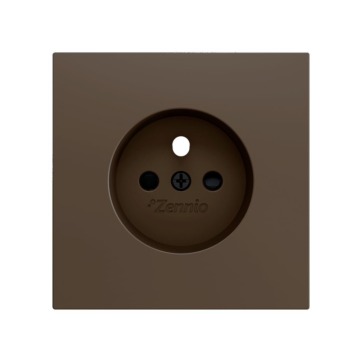 ZS70. Cover for French socket with screws 70x70 mm - Mocha by Zennio