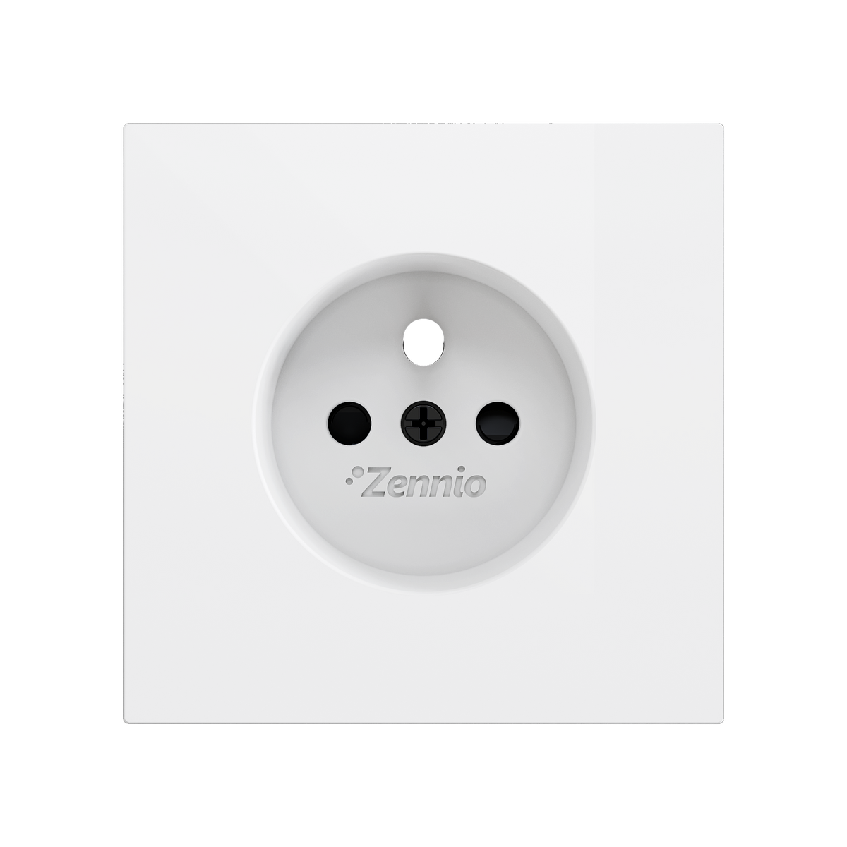ZS70. Cover for French socket with screws 70x70 mm - Matt white by Zennio