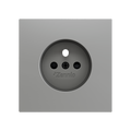 ZS70. Cover for French socket with screws 70x70 mm - Silver by Zennio