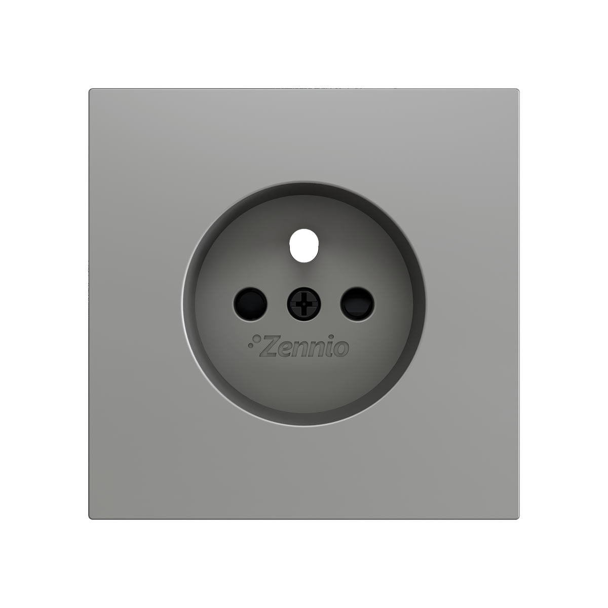 ZS70. Cover for French socket with screws 70x70 mm - Silver by Zennio