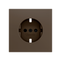 ZS70. Cover for Schuko socket with screws 70x70 mm - Mocha by Zennio