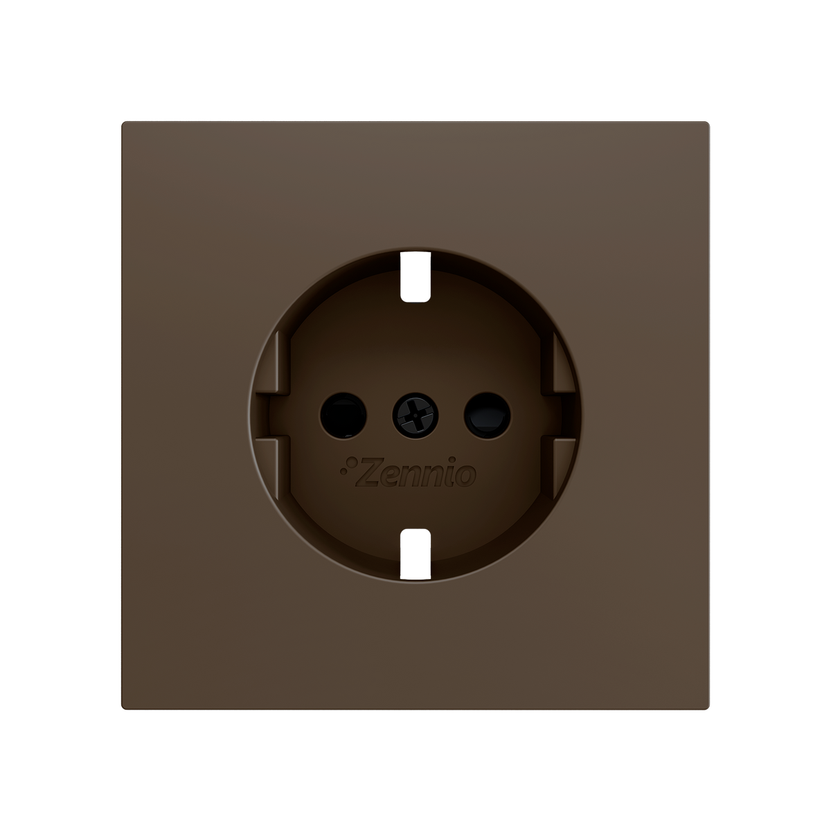 ZS70. Cover for Schuko socket with screws 70x70 mm - Mocha by Zennio