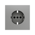 ZS70. Cover for Schuko socket with screws 70x70 mm - Silver by Zennio