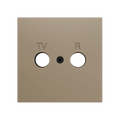 ZS70. Cover plate for TV/R insert 70x70 mm - Champagne by Zennio