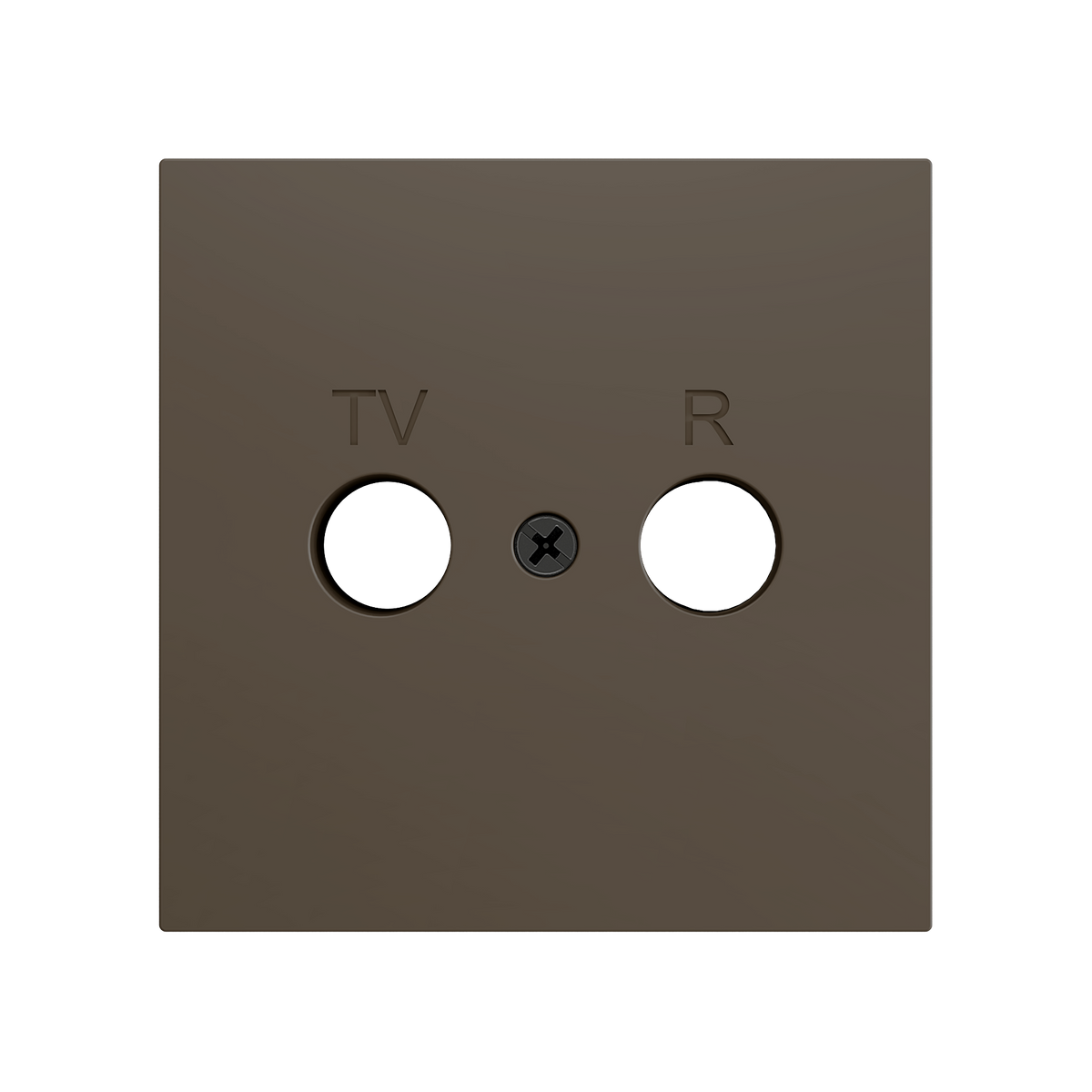 ZS70. Cover plate for TV/R insert 70x70 mm - Mocha by Zennio