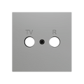 ZS70. Cover plate for TV/R insert 70x70 mm - Silver by Zennio