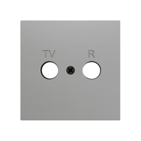 ZS70. Cover plate for TV/R insert 70x70 mm - Silver by Zennio