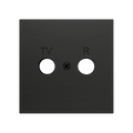 ZS70. Cover plate for TV-R/SAT insert 70x70 mm - Anthracite by Zennio