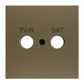 ZS70. Cover plate for TV-R/SAT insert 70x70 mm - Champagne by Zennio
