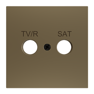 ZS70. Cover plate for TV-R/SAT insert 70x70 mm - Champagne by Zennio