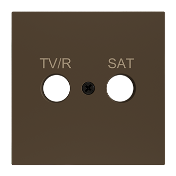 ZS70. Cover plate for TV-R/SAT insert 70x70 mm - Mocha by Zennio